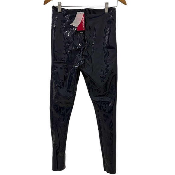 Commando Faux Patent Leather Pants in Navy Blue in Large. Never worn with tags. - Picture 2 of 2